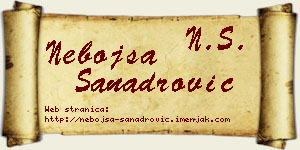 Nebojša Sanadrović vizit kartica